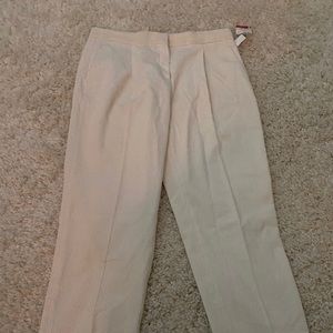Cropped Corduroy White Pants!